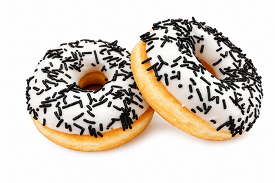 Artikelbild_Donut mit dunklen Streuseln